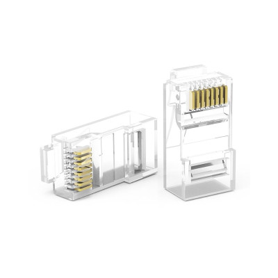 Đầu nối CAT5E mạ vàng RJ45 Kết thúc cáp Ethernet 100 cái VENTION UTP Crystal Head 8P8C