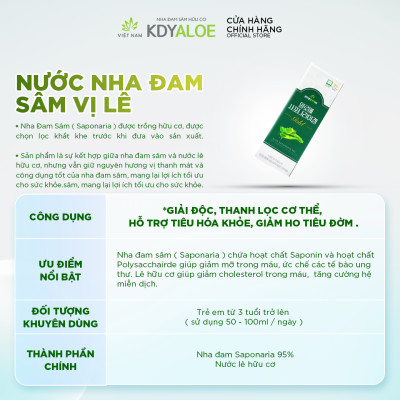 NƯỚC NHA ĐAM SÂM LÊ HỮU CƠ CHAI 1000ML