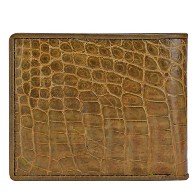 HJ2252 - Bóp nam Huy Hoàng da cá sấu gai bụng màu rêu