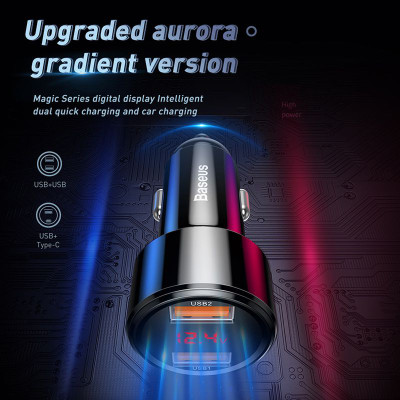 Bộ tẩu sạc Baseus Magic Series Quick Charge nhanh đa năng dùng cho xe hơi- Hàng chính hãng