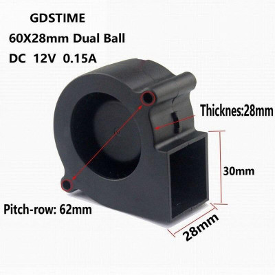 1PCS Gdstime DC 60mm 6018 6cm Brushless 60X60X18mm 11V Blower Cooling Exhaust Centrifugal Fan 60x60x18mm 60mm x 18mm