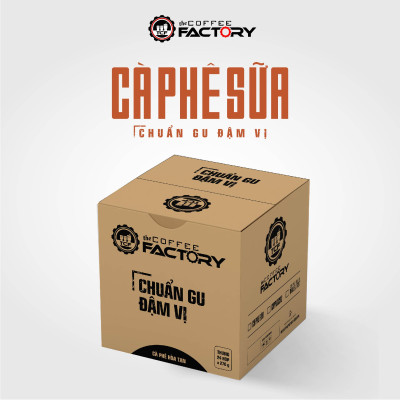 Thùng 24 hộp cà phê sữa hòa tan The Coffee Factory (Hộp 15 gói x 16g)