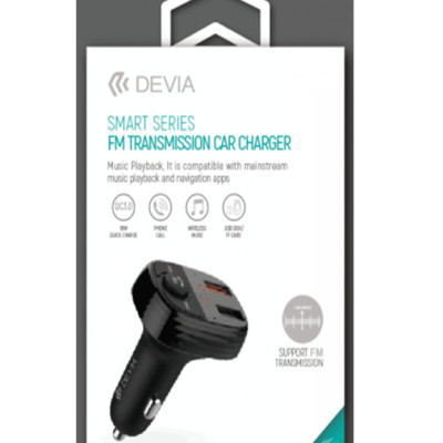 Bộ sạc trên xe Devia bluetooth MP3 smart QC3.0 - hàng chính hãng
