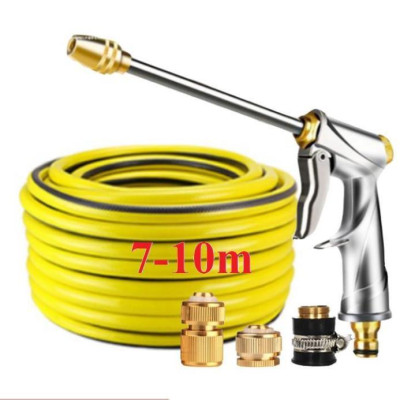  Bộ dây vòi xịt nước rửa xe, tưới cây . tăng áp 3 lần, loại 7m, 10m 206701-2 đầu đồng, cút đồng
