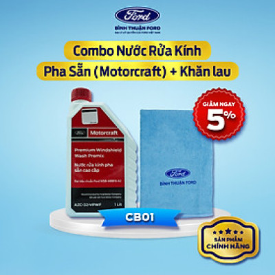 [COMBO GIÁ HỜI] Nước Rửa Kính Ô Tô Pha Sẵn (Motorcraft) + Khăn Lau