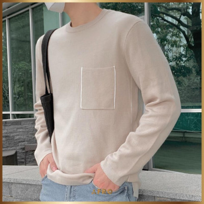 ÁO LEN WASHABLE THỜI TRANG NAM HÀN QUỐC 006017 (2 MÀU) - BE