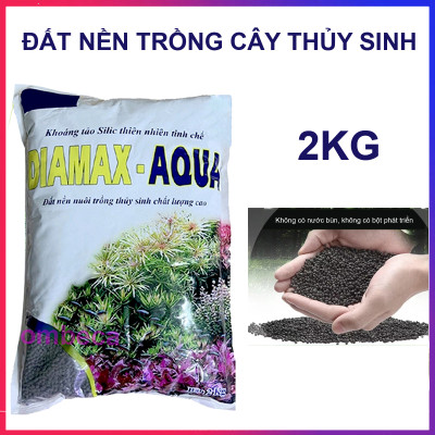 Phân nền thủy sinh DIAMAX AQUA 2KG + 2 Xốp Lọc Bể Cá 90x30cm vật liệu lọc nước hồ cá siêu sạch 