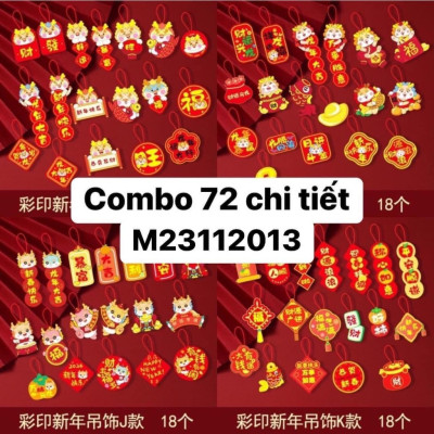 Bộ 72 Dây Treo Trang Trí Tết Hình Rồng -Trang Trí Chậu Cây Năm Mới, Dây Treo Cành Mai, Cành Quât, Cành Đào Cho Mọi Nhà - HÀNG CHÍNH HÃNG MINIIN