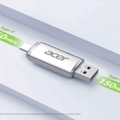 USB Acer UT300 3.2 Gen1 USB-C & USB-A tốc độ upto 150MB/s BH 5 NĂM 1 ĐỔI 1 Hàng chính hãng