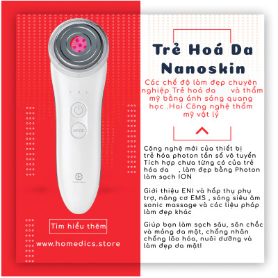 Máy điện di tinh chất siêu âm 3in1, bổ xung ION, nâng cơ EMS, Ánh sáng Photon trẻ hoá da Nanotime BEAUTY F65I BẢO HÀNH CHÍNH HÃNG 2 NĂM