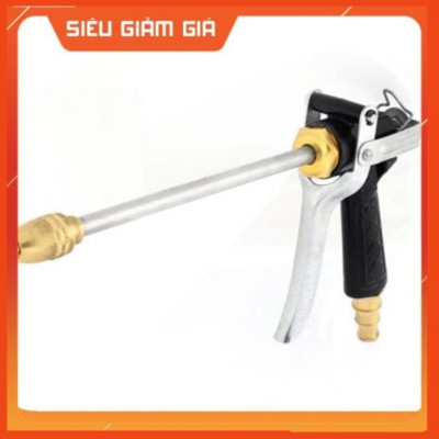 Bộ dây vòi xịt nước rửa xe, tưới cây . tăng áp 3 lần, loại 7m, 10m 206318 đầu đồng,đai,nối vàng+tặng móc khoá