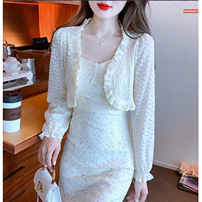 Áo khoác ren tà ngắn 11 C114