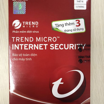 Phần Mềm Diệt Virus Trend Micro Internet Security 1 PC 12 tháng tặng kèm 3 tháng - Hàng Chính Hãng