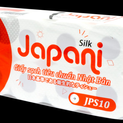 Giấy vệ sinh 3 lớp cao cấp có lõi JAPANI SILK | Thế Giới Giấy | 100% bột giấy nguyên sinh | 10 cuộn