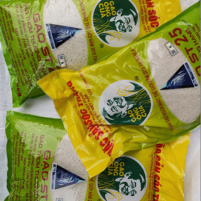 Đặc sản Sóc Trăng - Gạo Thơm ST25 Túi 5Kg - Đạt Giải Gạo Ngon Nhất Thế Giới Năm 2019 tại Manila - OCOP 4 Sao