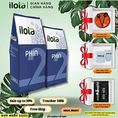 Cà phê ILOTA 2 PHIN Robusta Coffee gu mạnh đậm đắng dạng bột gói 500gr