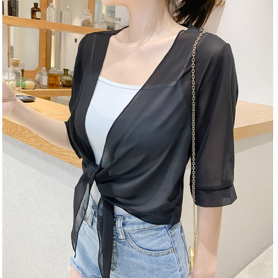 [ĐẸP & RẺ VÔ ĐỊCH] Áo khoác voan cột tà 01 chất vải đẹp, mềm mại, thoáng mát, khoác nhẹ bên ngoài, thanh lịch C134