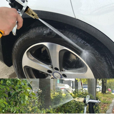 Bộ dây vòi xịt nước rửa xe, tưới cây . tăng áp 3 lần, loại 7m, 10m 206236  đầu đồng,cút,nối PE