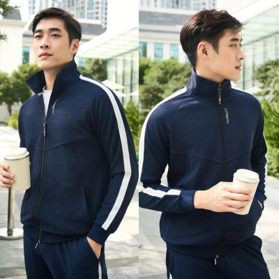 Bộ Quần Áo Nỉ Thu Đông Khóa Kéo Laroma Cho Nam | Sọc Đơn - Giữ Ấm - Vải Thơm - Kháng Khuẩn