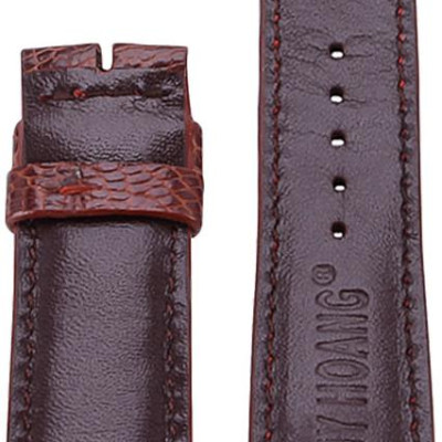 Dây Đồng Hồ Da Đà Điểu Size Lớn Huy Hoàng HT8415 - Nâu Đỏ