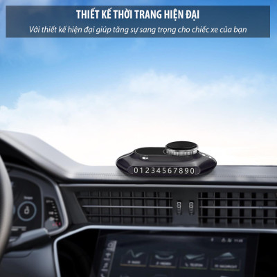 Bảng ghi số điện thoại tích hợp khuếch tán nước tinh dầu nước hoa cho xe hơi ô tô hiệu WIWU Solar thuận tiện khi đỗ xe để lại số phone gắn taplo trong xe - Hàng nhập khẩu 