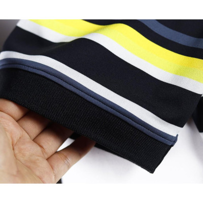 Áo Polo Nam OVERCO Sọc Ngang Sọc Đen Cam Thời Trang Cao Cấp 