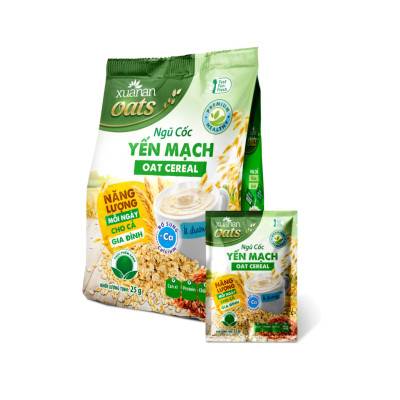 Combo 11 Túi Ngũ Cốc Yến Mạch Xuân An [ít đường] 400G {25g*16 gói}