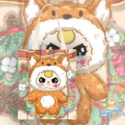 [KoSuyTu] Túi Vải Canvas Cao Cấp Hot Trend Họa Tiết Ba.By.Thr.ee - Size Lớn 35×40cm - Trẻ Trung, Đi Học, Đi Chơi