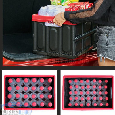 Thùng đựng đồ cốp xe ô tô xếp gọn dễ dàng với 2 dung tích 30L và 55L tiết kiệm tối đa không gian 