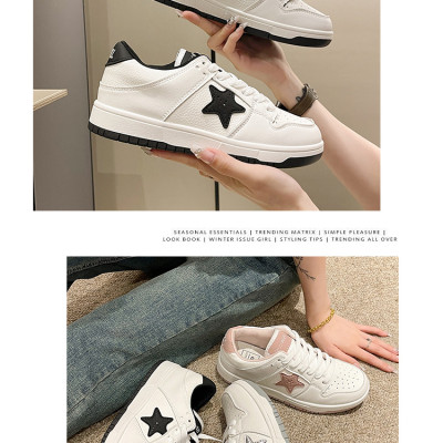 Giày thể thao nữ cổ thấp chất liệu da mềm mại, phong cách cá tính năng động – GNU1020