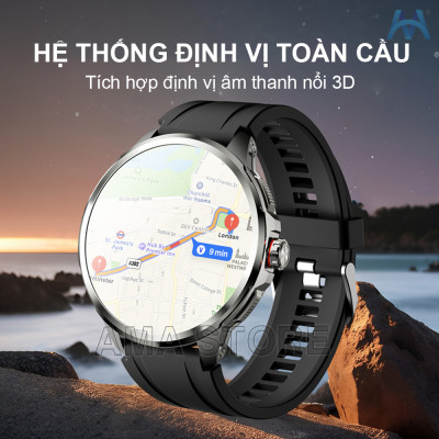 Đồng hồ Thông minh AMA Watch H99 dung lượng cao lắp sim nghe gọi độc lập + kết nối bluetooth nhận thông báo camera xoay có CHPlay Tải App Hàng Chính Hãng