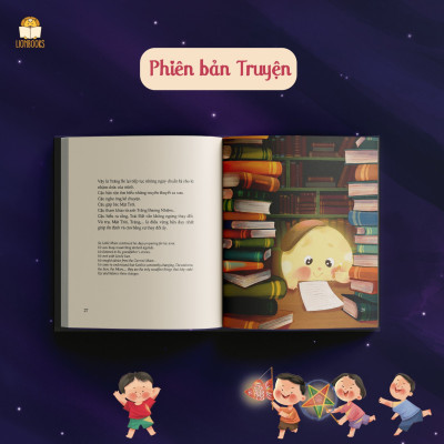 Sách - Boxset trung thu Chuyện mùa trăng - Ai chờ trăng tới? (Bìa cứng 1 cuốn truyện kèm 1 cuốn thơ) - Lionbooks