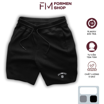 Quần short thun Tank thêu, chất thun Pique mắt thoi cao cấp - FORMEN SHOP - FMPS253