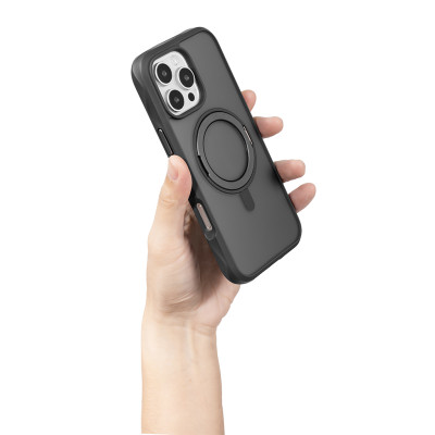 Ốp Lưng Sạc Từ Tính Có Chân Đế cho iPhone 16 Pro/ 16 Pro Max LAUT Crystal-M, chính hãng Germany_ Hàng chính hãng