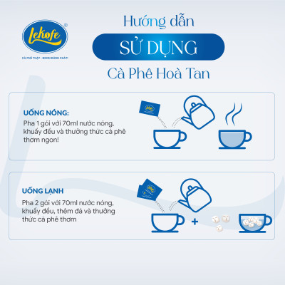 Cà phê sữa hòa tan 3in1 Lekofe 100% cà phê nguyên chất đậm vị cà phê thơm vị sữa Túi 24 gói 432g