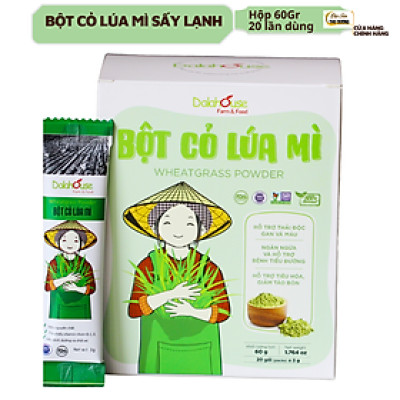 Bột cỏ lúa mì hữu cơ sấy lạnh Dalahouse - Nguyên chất, không đường