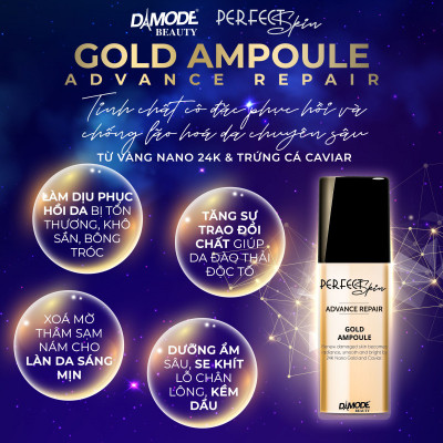 Tinh chất cô đặc phục hồi ngăn lão hóa GOLD AMPOULE DAMODE chai 15ml
