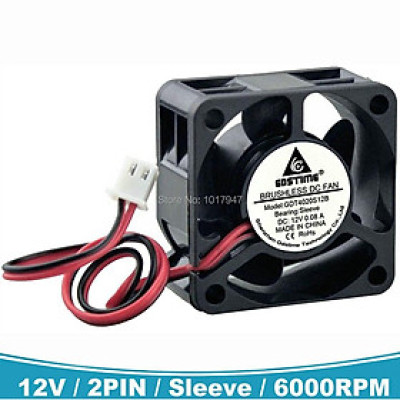 1 Quạt Tản Nhiệt Mini Dc 12v 2pin 40mm 40x40 X 20mm 4020 4cm Cho Máy Tính