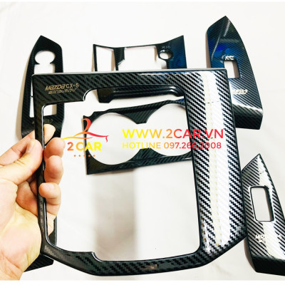 Ốp nội thất Carbon xe Mazda CX5/ Cx-5 2018 2019 2020 2021 2022 vân Cacbon kim loại cao cấp