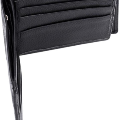 Ví Nam Viền Chỉ Huy Hoàng HT2129 (12.5 x 10 cm) - Đen