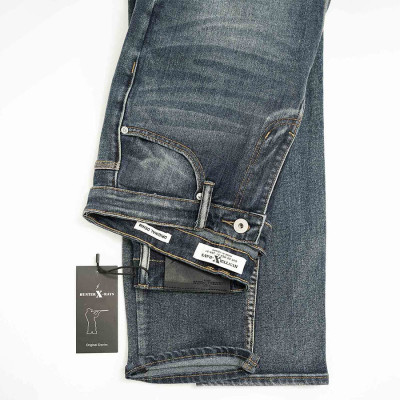 Quần Jeans Nam Cao Cấp HUNTER X-RAYS Form Slimfit Thun Xanh Phủ Dơ Bụi Thời Trang D26