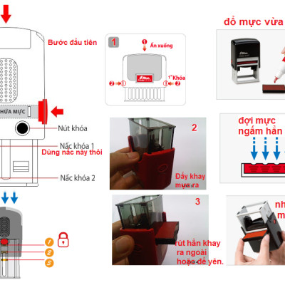 Dấu Liền Mực ĐÃ THU TIỀN, ĐÃ CHI TIỀN, NHẬP HÀNG, XUẤT KHO, HỦY,  SAO Y, ...- Hiệu Shiny - S842