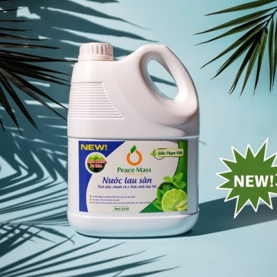 Nước Lau Sàn Gốc Thực Vật Peace Mass TD Chanh Sả - Bạc Hà Đuổi Muỗi và Côn Trùng (Thuộc nhóm Sản phẩm Lành tính) Can 3.6 lít