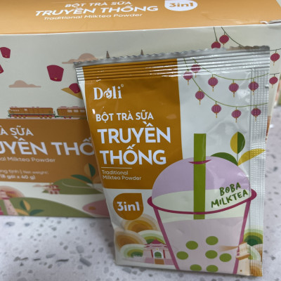 Bột Trà Sữa Truyền Thống 3in1 Déli - Hộp 320gr (8 gói), pha chế trà sữa tiện lợi, nhanh chón