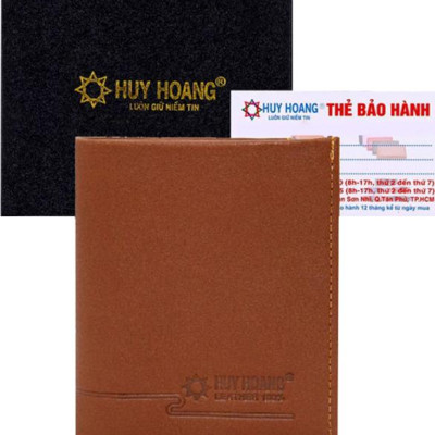 Ví Nam Kiểu Đứng Sọc Ngang Huy Hoàng HT2138 (12.5 x 10 cm) - Da Bò