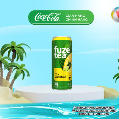 Thùng 24 lon Trà Chanh Với Sả  Fuze Tea 320mlx24  Coca-Cola Official Store_TK