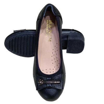 Giày Búp Bê Nữ Cao Gót HA NAM Da Bò Thật Thời Trang Cao Cấp 5cm GBBN20898