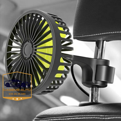 Quạt Ô Tô Điện Cho Ghế Sau Quạt Ghế Sau Ô Tô Tiện Dụng Với 3 Tốc Độ Gió - Hàng Chính Hãng