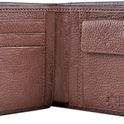 Ví Nam Da Cá Sấu Gù Đầu Huy Hoàng HT2249 (12.5 x 10 cm) - Nâu Đất