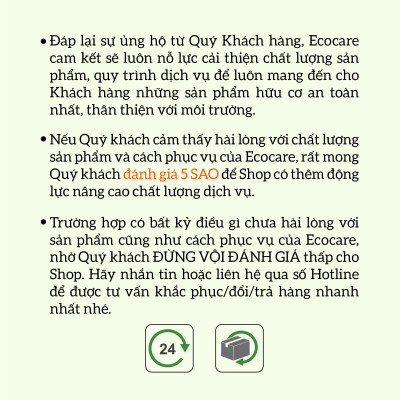 Nước lau sàn Hữu cơ đuổi muỗi tinh dầu thiên nhiên thương hiệu Ecocare